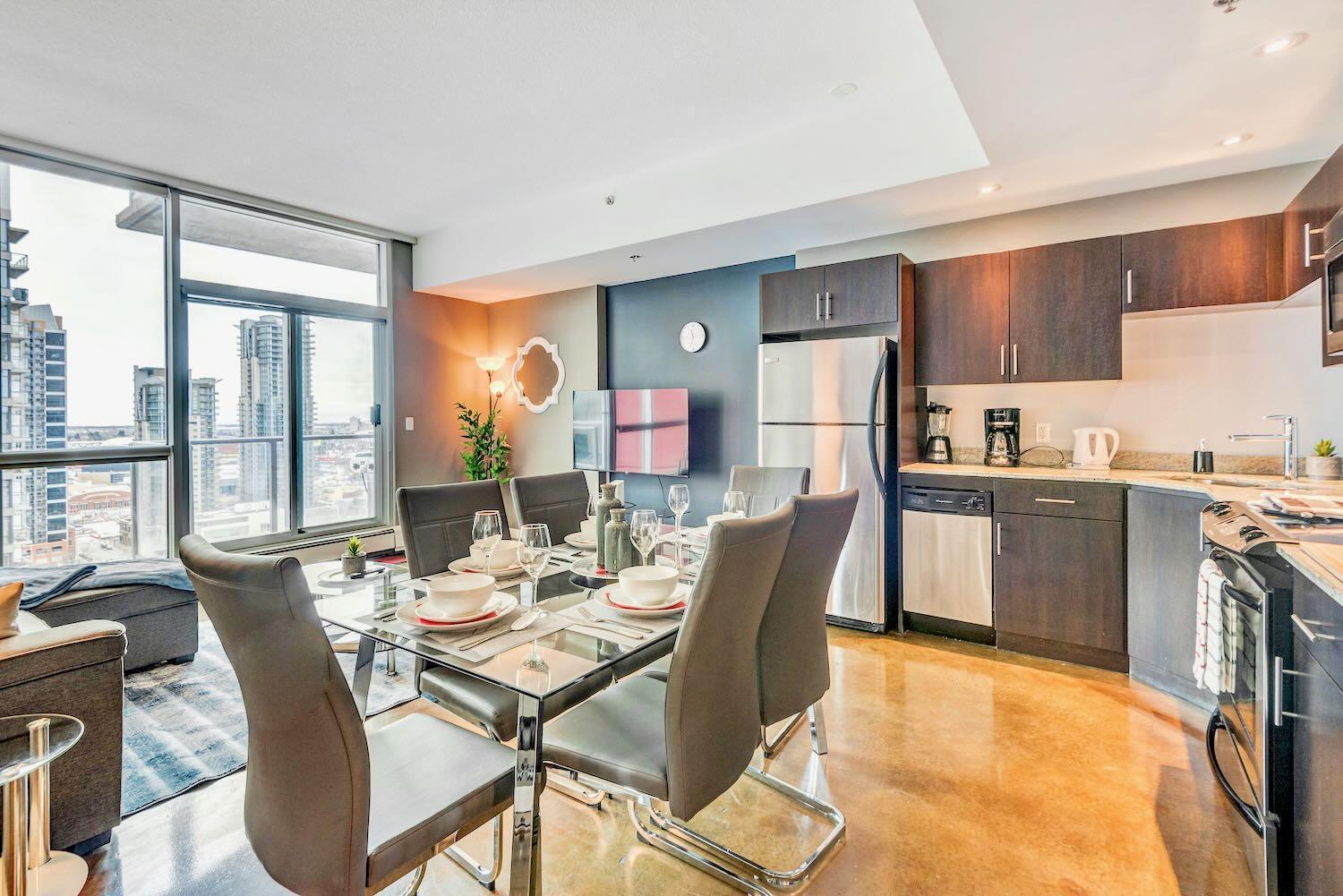 Modern 2Br Condo - King Bed - Downtown City Views YYC Exterior foto